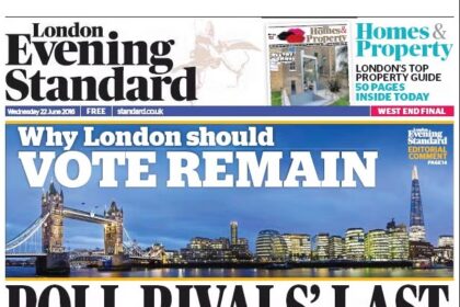 Evening Standard — вечерняя пресса Лондона, Великобритания