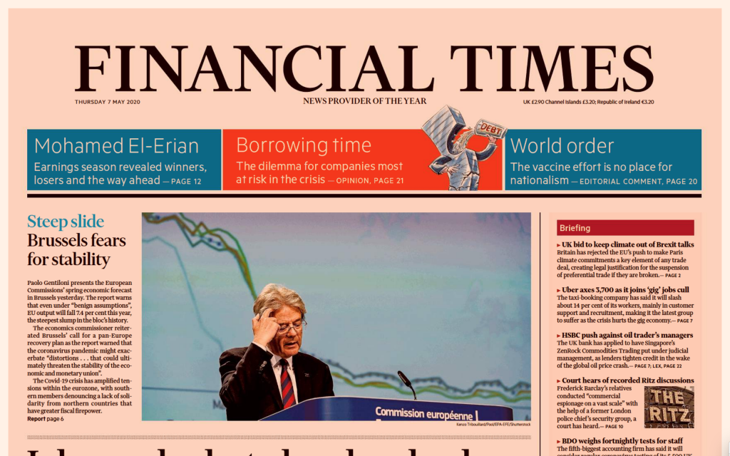 Обзор ключевых рубрик Financial Times